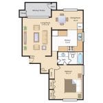 1 Bedroom 850 sq. ft. $1,310
