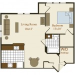 The B&A (1B) 1 Bedroom | 1 Bath 734 Square Feet $ Call For Pricing