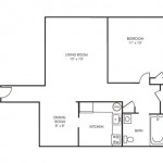 One Bedroom 720 sq ft Floorplan